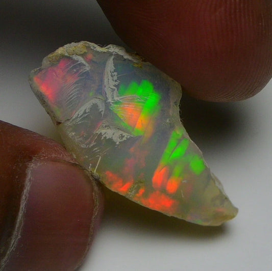 Natural White Opal Rough 11.30 CTS, Ethiopian Welo Opal Raw Gemstone For Jewelry