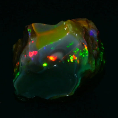 Multi Fire Opal Rough 50.00 Carat Natural Ethiopian Opal Raw Welo Opal Gemstone