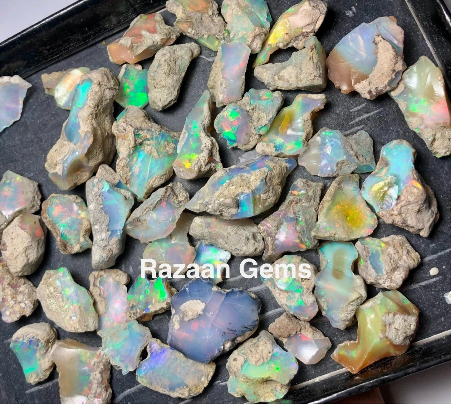 Cut Grade Opal Rough Lot AAA Grade 10 Pieces Large Size Ethiopian Welo Opal Raw