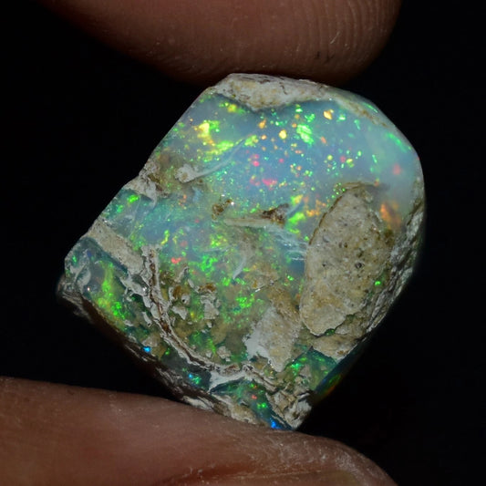 Natural White Opal Rough 10.40 CTS, Ethiopian Welo Opal Raw Gemstone For Jewelry