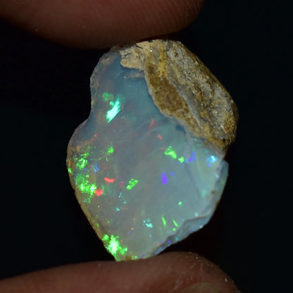Natural White Opal Rough 10.95 CTs, Ethiopian Welo Opal Raw Gemstone For Jewelry