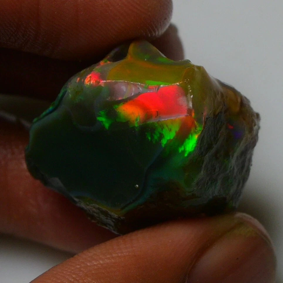 Multi Fire Opal Rough 50.00 Carat Natural Ethiopian Opal Raw Welo Opal Gemstone