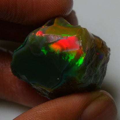 Multi Fire Opal Rough 50.00 Carat Natural Ethiopian Opal Raw Welo Opal Gemstone