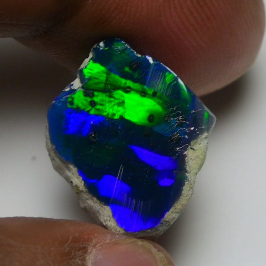Smooth Black Opal Rough 11 Cts, Natural Ethiopian Welo Opal Raw, Jewelry Grade