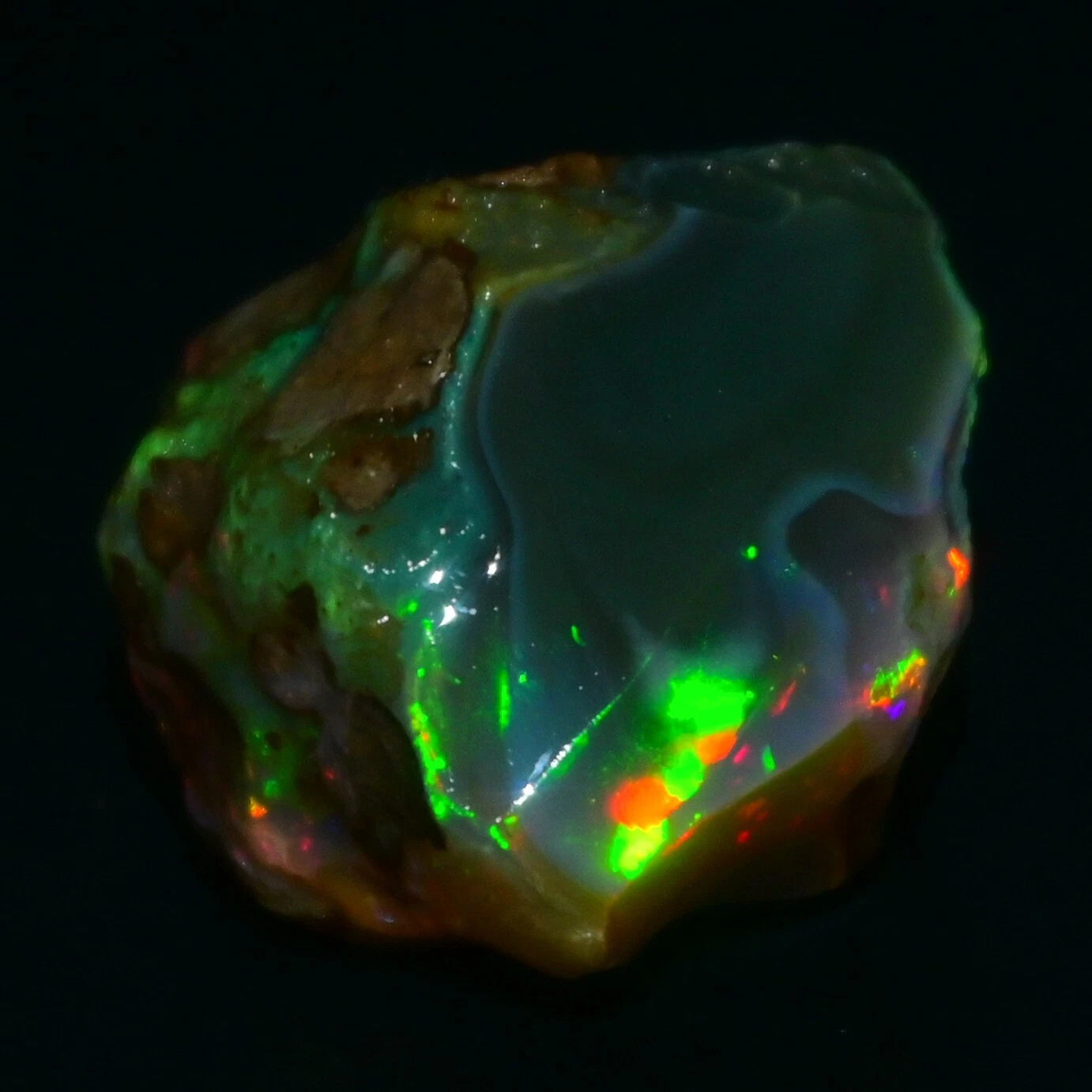 Multi Fire Opal Rough 50.00 Carat Natural Ethiopian Opal Raw Welo Opal Gemstone