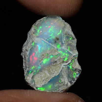 Natural White Opal Rough 9.10 CTS, Ethiopian Welo Opal Raw Gemstone For Jewelry