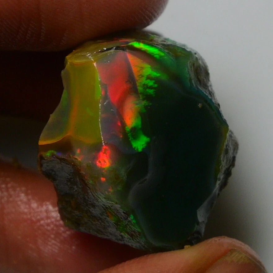 Multi Fire Opal Rough 50.00 Carat Natural Ethiopian Opal Raw Welo Opal Gemstone