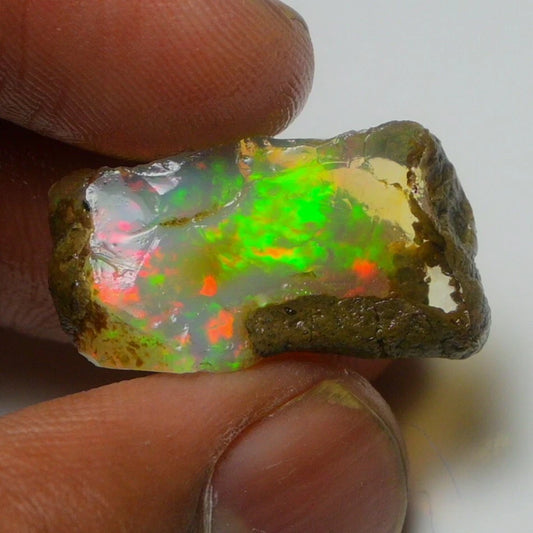 RARE FIND! Large 9.70 Ct Natural Ethiopian Welo Opal Rough, Fire Opal Gemstone