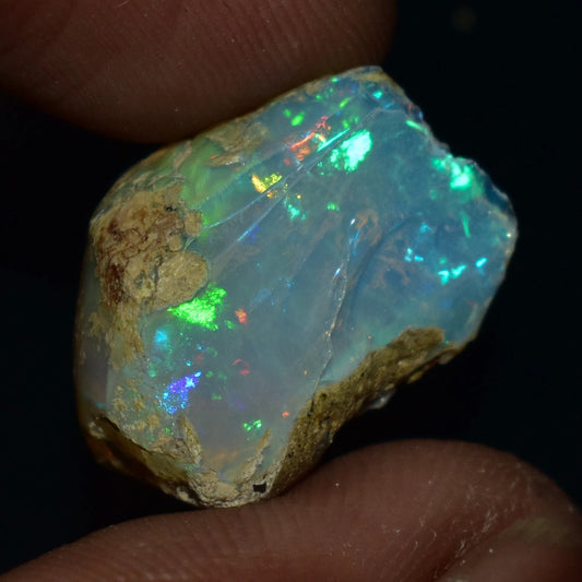 Natural White Opal Rough 10.95 CTs, Ethiopian Welo Opal Raw Gemstone For Jewelry