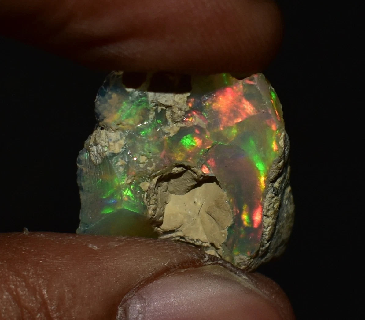 Dry Opal Rough 7.90 Carat Natural Ethiopian Welo Opal Raw Fire Opal Gemstone