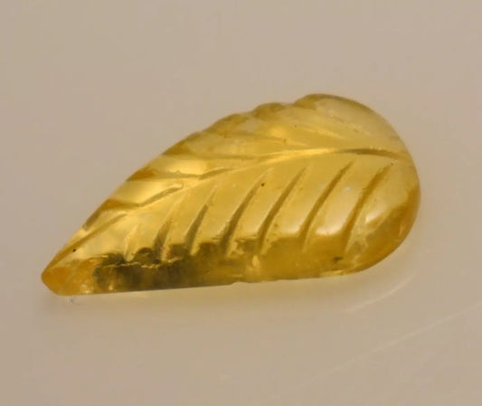 Handmade Citrine Carving 19X10 MM AAA Grade 5.15 Cts Natural Yellow Citrine Gem
