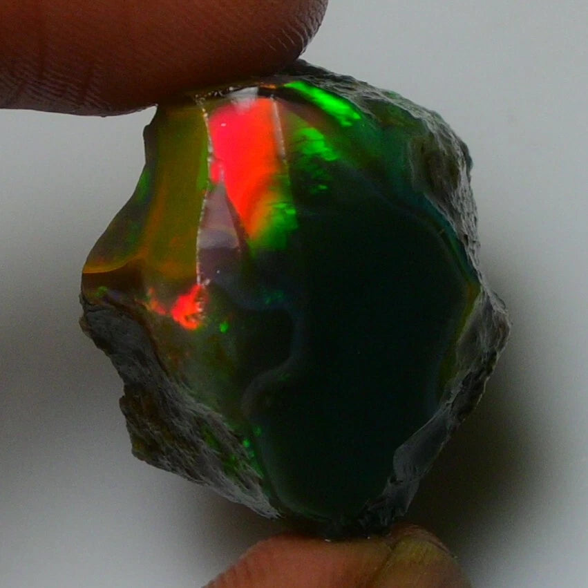 Multi Fire Opal Rough 50.00 Carat Natural Ethiopian Opal Raw Welo Opal Gemstone