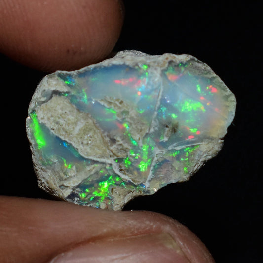 Natural White Opal Rough 9.10 CTS, Ethiopian Welo Opal Raw Gemstone For Jewelry