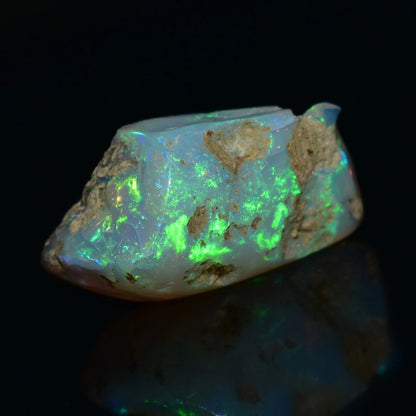 Premium Polished White Ethiopian Opal Rough 11.75 CTs Opal Gemstone For Jewelry