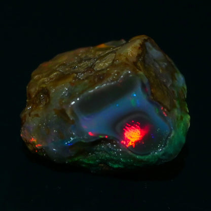 Multi Fire Opal Rough 50.00 Carat Natural Ethiopian Opal Raw Welo Opal Gemstone