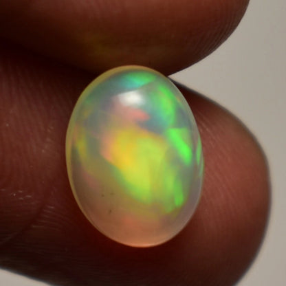 1.65 Cts Natural Ethiopian Opal Cabochon 10X8 MM AAA Grade Welo Opal Fire Opal
