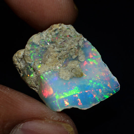 Natural White Opal Rough 8.90 CTS, Ethiopian Welo Opal Raw Gemstone For Jewelry