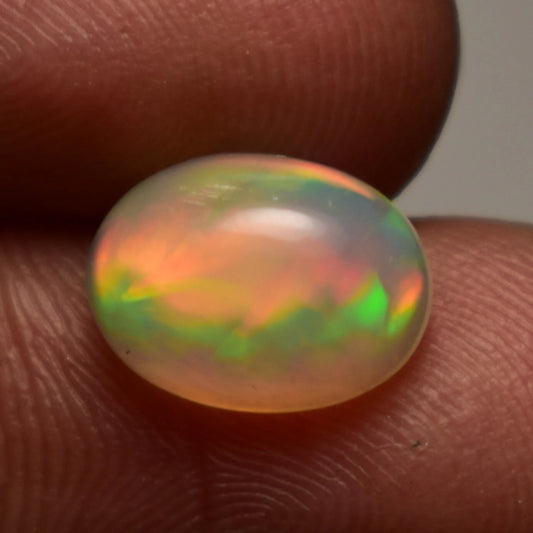 1.65 Cts Natural Ethiopian Opal Cabochon 10X8 MM AAA Grade Welo Opal Fire Opal